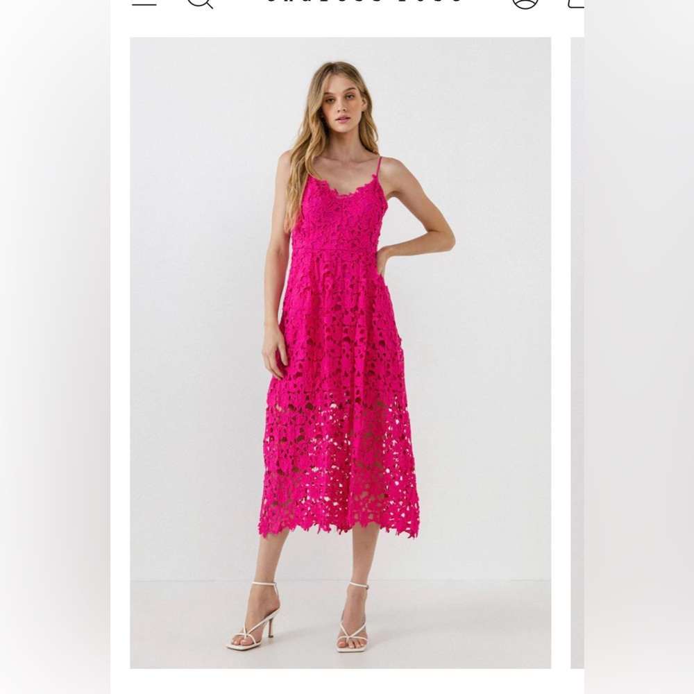 Endless rose pink midi dress
